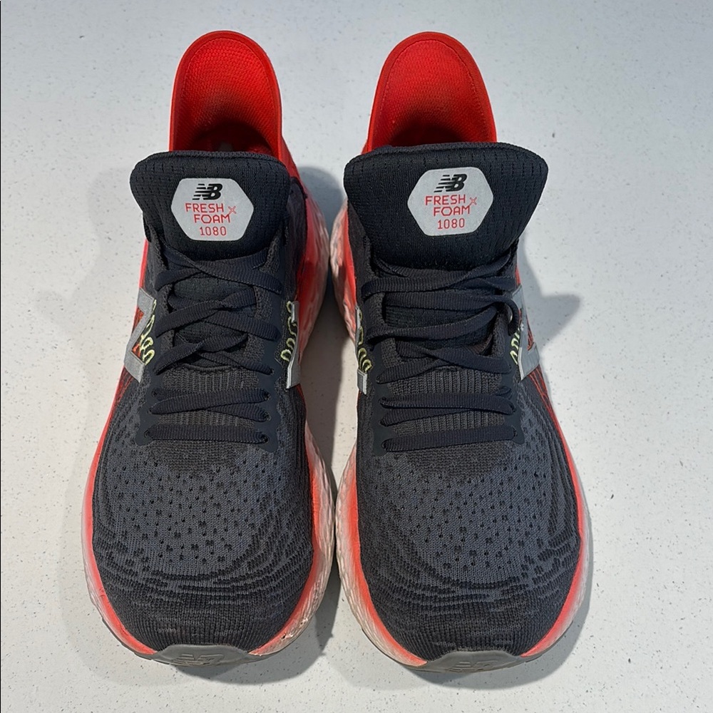 New Balance Fresh Foam 1080 - Black and Red, mens 9.5